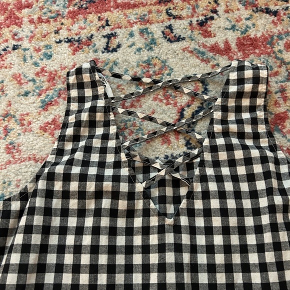 EUC plaid peplum top - Picture 3 of 5